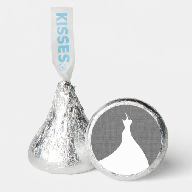 Elegant Bridal Shower Dress gray linen Hershey®'s Kisses® (Front)