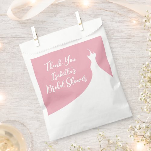 Elegant Bridal Shower Favor Bag pink