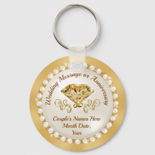 Elegant Bridal Shower Favors, Wedding, Anniversary Keychain
