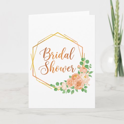 Elegant Bridal Shower Floral and Gold Art Program