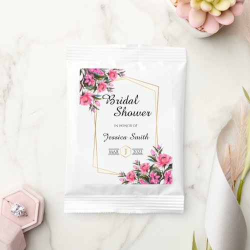 Elegant Bridal Shower Floral Favors Margarita Drink Mix