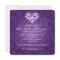 Elegant Bridal Shower Flowery Heart Purple