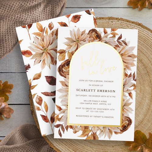 Elegant Bridal Shower Foil Invitation