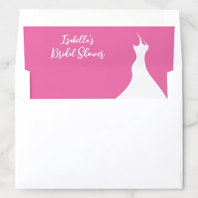 Elegant Bridal Shower fuchsia Envelope Liner (In Envelope)