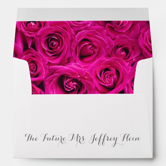 Elegant Bridal Shower Future Mrs. 5x7 Invitation Envelope (Back (Bottom))