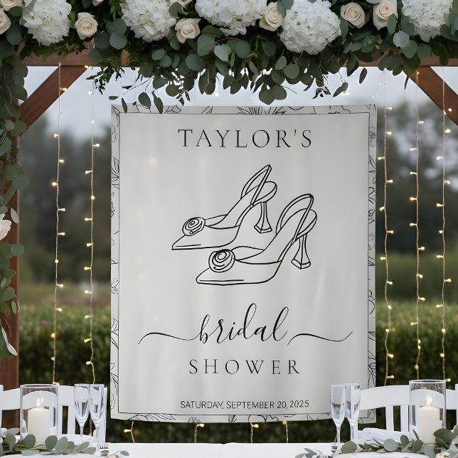 Elegant Bridal Shower High Heels Floral Custom  Tapestry (Creator Uploaded)