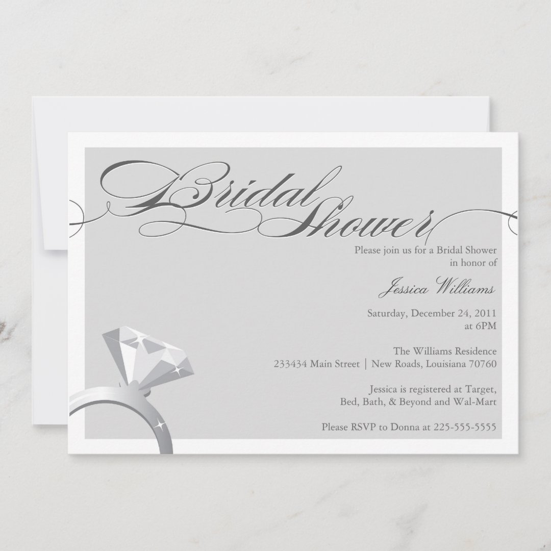 Elegant Bridal Shower Invitation Zazzle
