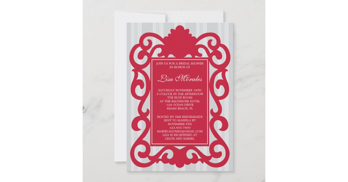Elegant Bridal Shower Invitation Zazzle