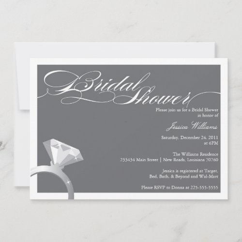Elegant Bridal Shower Personalized Invitation
