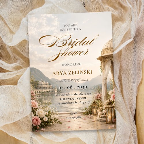 Elegant bridal shower invitation