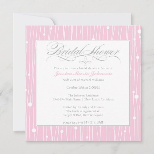 Elegant Bridal Shower Personalized Invites