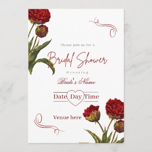 Elegant Bridal Shower Invitation