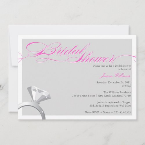Elegant Bridal Shower Personalized Announcement