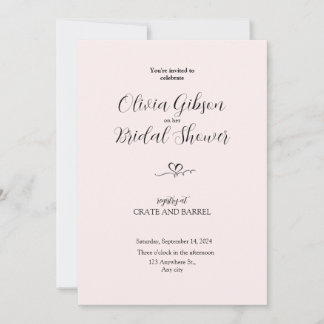 Elegant Bridal Shower Invitation Cards