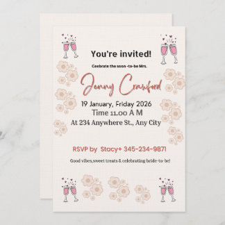 Elegant Bridal Shower Invitation | Printable & Cus