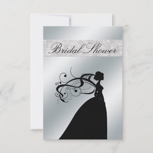 Elegant Bridal Shower Invitation with Bride Custom