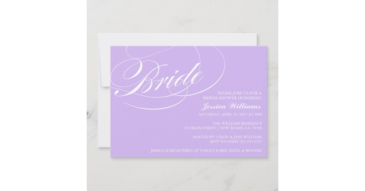 Elegant Bridal Shower Invitations Zazzle
