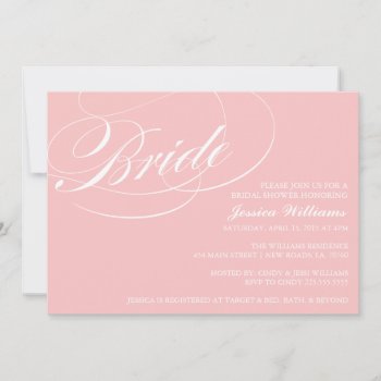 Elegant Bridal Shower Invitations by fancypaperie at Zazzle