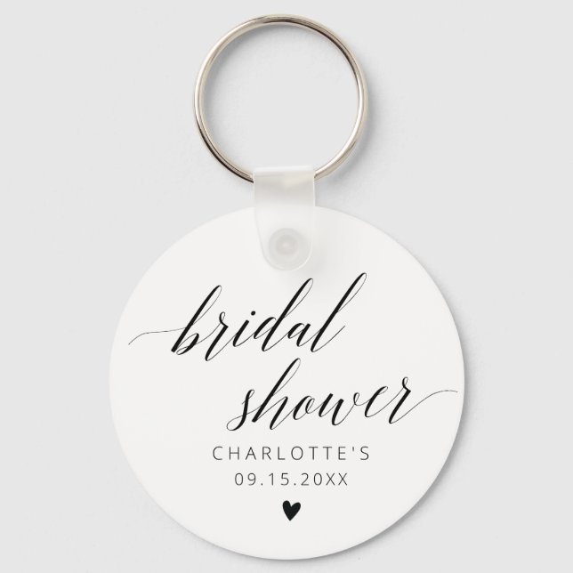 Elegant Bridal Shower  Keychain (Front)