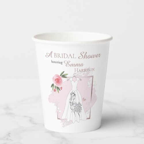 Elegant Bridal Shower Paper Cup