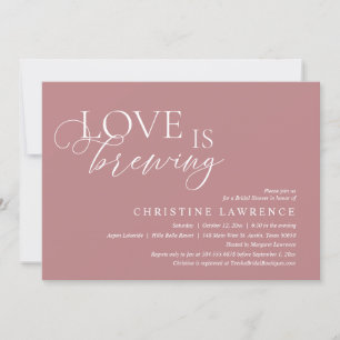 Elegant Bridal Shower Party, Love is Brewing Invitation