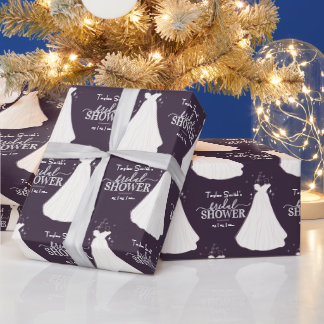 Elegant Bridal Shower Pattern Wrapping Paper