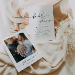 Elegant Bridal Shower Photo Invitation<br><div class="desc">This is a modern minimalist bridal shower invitation featuring a stunning calligraphy font paired with a simple serif font. The cursive lettering cannot be typed with, but the colors can be changed and the text can be moved around. All other elements are 100% editable // For matching designs, search OLIVIA...</div>
