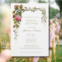 Elegant Bridal Shower Pink Roses