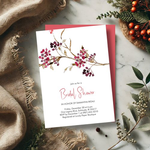 Elegant Bridal Shower Rustic Party Theme Invitation