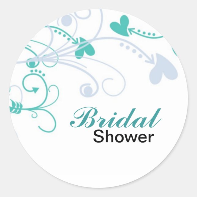 Elegant Bridal Shower Stickers (Front)