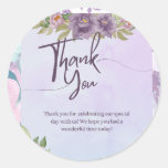 Elegant bridal shower thank you classic round sticker