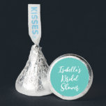 Elegant Bridal Shower turquoise  Hershey®'s Kisses Hershey®'s Kisses®<br><div class="desc">Fancy personalized script celebrating a bridal shower on a turquoise background accents these Hershey's Kisses. This is part of the Elegant Bridal Shower Collection in turquoise. If additional coordinating items are needed just contact us at prettyfancyinvits@gmail.com with your request.</div>
