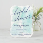 Elegant Bridal Shower Watercolor Wedding Party Invitation (Standing Front)