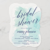 Elegant Bridal Shower Watercolor Wedding Party Invitation (Front/Back)