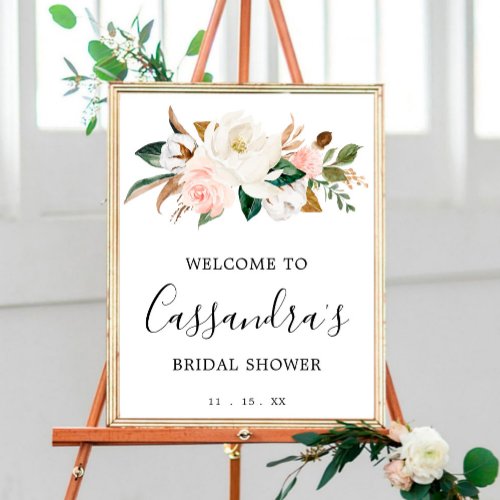 Elegant Bridal Shower Welcome Poster Welcome Sign