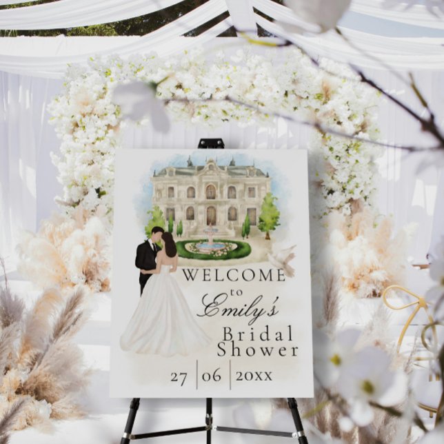 Elegant Bridal Shower with Bride and Groom Venue Foam Board (Creator Uploaded)