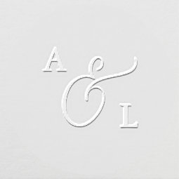 Elegant Bride and Groom Initials Monogram Wedding Embosser | Zazzle