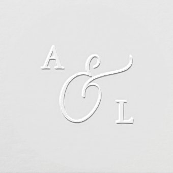 Elegant Bride and Groom Initials Monogram Wedding Embosser | Zazzle