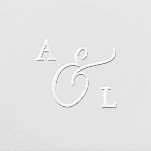 Elegant Bride and Groom Initials Monogram Wedding Embosser | Zazzle