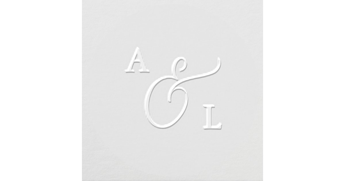 Wedding Logo Decals Wedding Monogram Groom & Bride Initials Simple