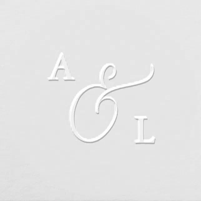 Elegant Bride and Groom Initials Monogram Wedding Embosser Zazzle