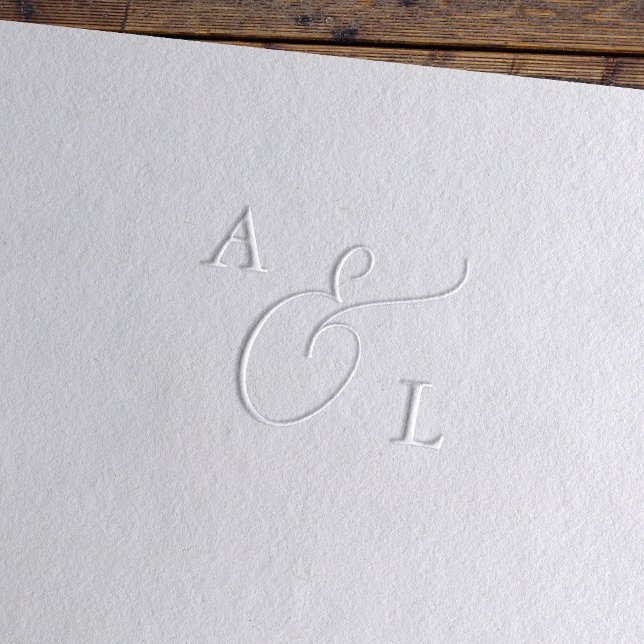 Elegant Bride and Groom Initials Monogram Wedding Embosser (Creator Uploaded)