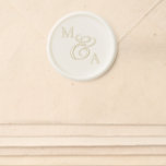 Elegant Bride and Groom Initials Monogram Wedding Wax Seal Sticker<br><div class="desc">Personalize your wedding stationery with our elegant Bride and Groom Initials Monogram Wedding Wax Seal Sticker. The minimalist design showcases a calligraphy ampersand and fancy romantic typography in a modern glam style, making it perfect for a simple yet sophisticated wedding. Customize with the initials of the happy couple, adding a...</div>