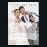 Elegant Bride and Groom Photo Mini Calendar Poster<br><div class="desc">Elegant Bride and Groom Photo Mini Calendar. Use Customise tool to add your photo (family,  kids,  pets,  travel),  info.</div>