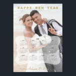 Elegant Bride and Groom Photo Mini Calendar Poster<br><div class="desc">Elegant Bride and Groom Photo Mini Calendar. Use Customise tool to add your photo (family,  kids,  pets,  travel),  info.</div>