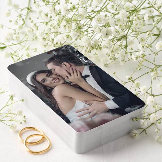 Elegant Bride and Groom Photo Template Tarot Deck Cards (Insitu (Wedding))