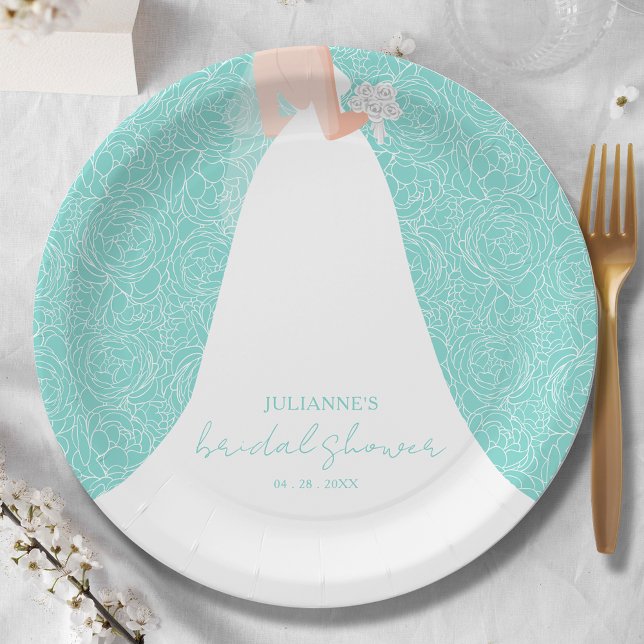 Elegant Bride Bridal Shower Paper Plates (Creator Uploaded)