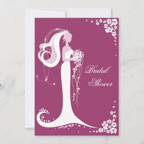 Elegant Bride Bridal Shower Party Announcement
