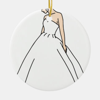 Elegant Bride Ceramic Ornament