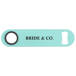 Elegant Bride & Co. Bridal Shower Teal Bar Key
